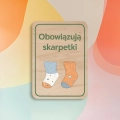 Drewniana tablica do bawialni - Obowiązują skarpetki