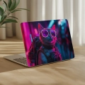 Naklejka na laptopa Neonowy Kocur – wyjątkowy design i ochrona w jednym