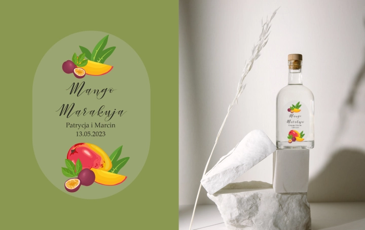 etykieta naklejka na wódkę weselną mango marakuja 04.jpg