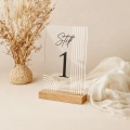 Elegancki akrylowy numer na stół weselny - numer stołu - Modern Arch