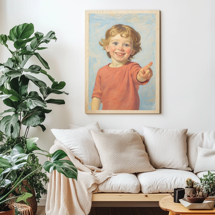 Portret impresjonistyczny ze zdjęcia - na drewnie 01.webp