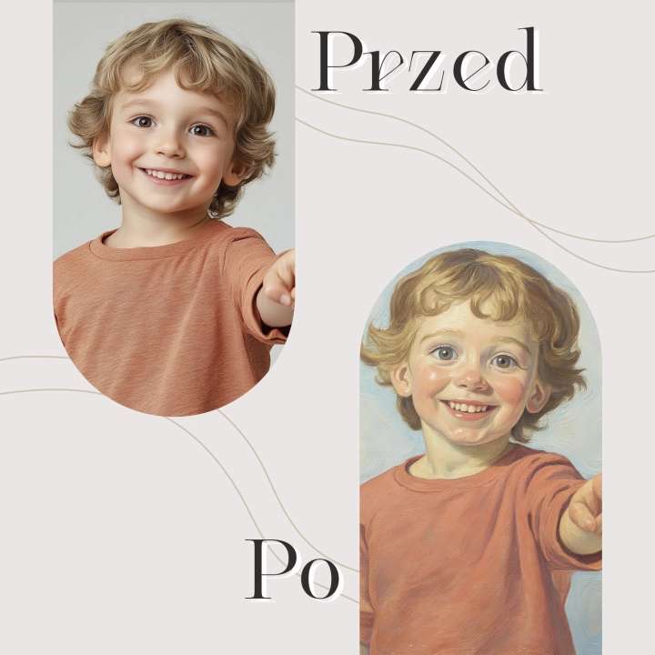 Portret impresjonistyczny ze zdjęcia - na drewnie 06.webp