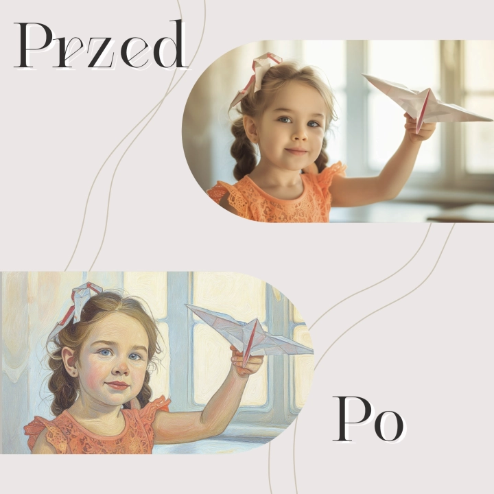 Portret impresjonistyczny ze zdjęcia - na drewnie 09.webp