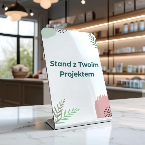 biała tabliczka akrylowa stand z Twoim nadrukiem 01c.webp