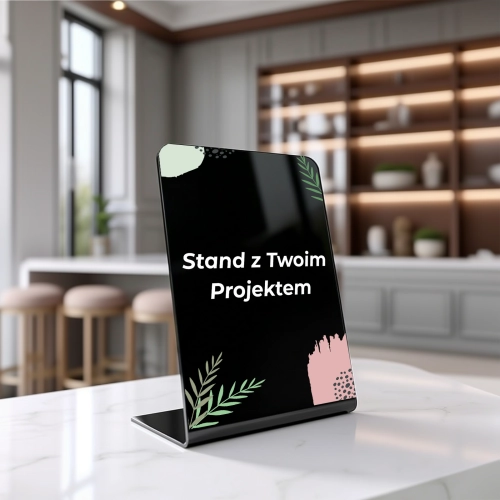 czarna tabliczka akrylowa stand z Twoim nadrukiem 01c.webp