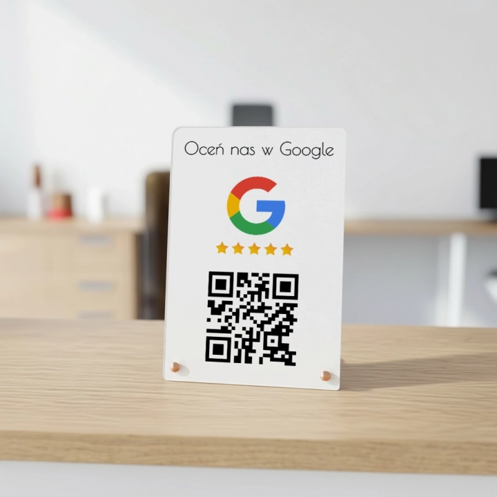 biała akrylowa tabliczka do opinii google 02.webp