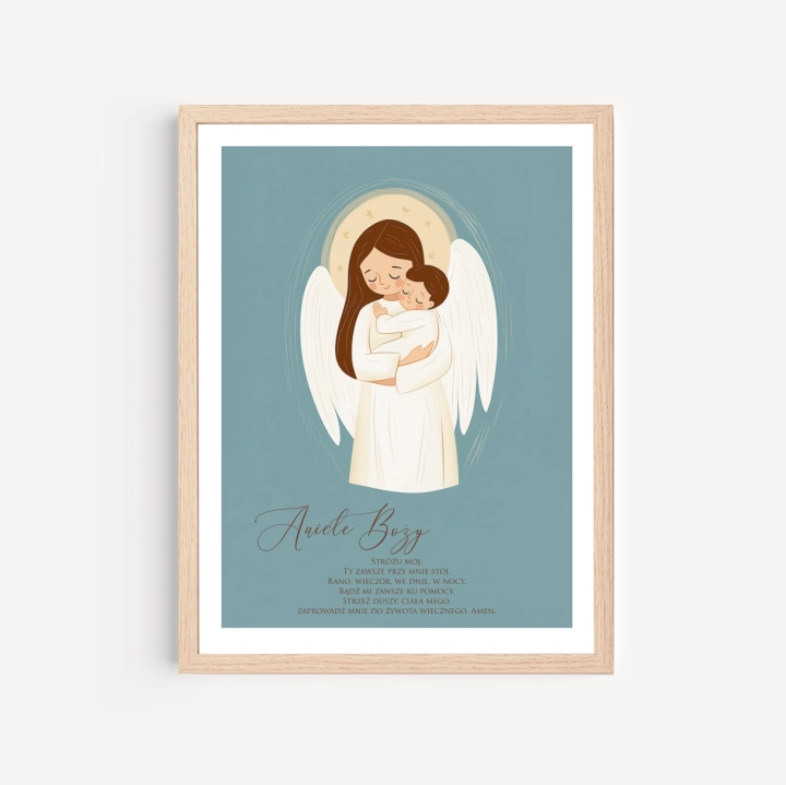plakat z modlitwą do Anioła stróża dla chłopca 01.webp