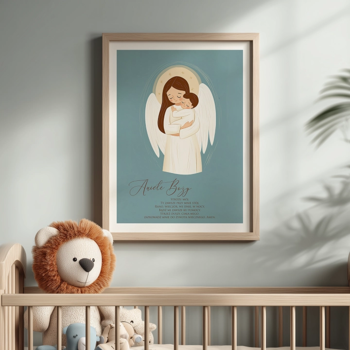 plakat z modlitwą do Anioła stróża dla chłopca 01b.webp