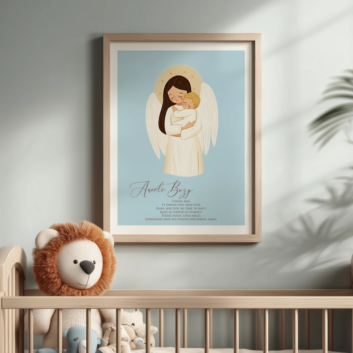 plakat z modlitwą do Anioła stróża dla chłopca 02b.webp